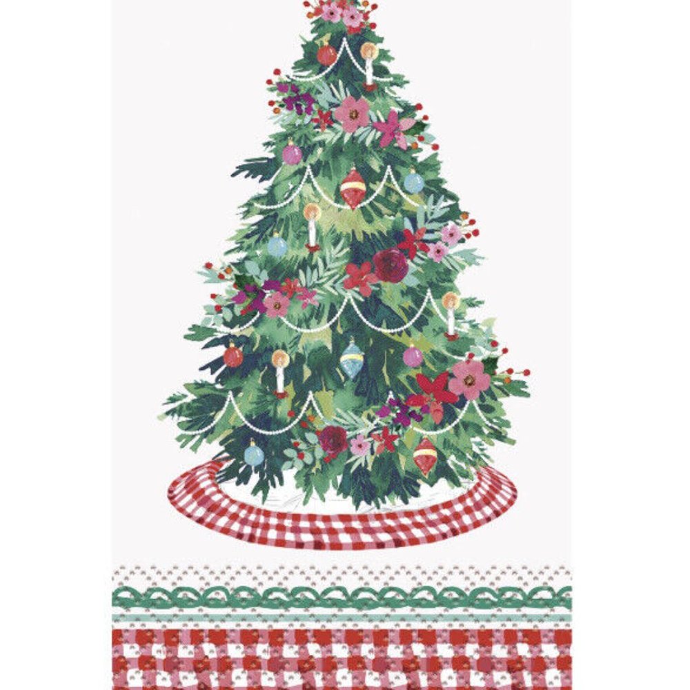 Pioneer Woman Christmas Pine Paper Guest Napkins, 7.75in x 4.5in, 48ct
